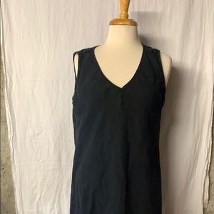 100% linen dress in black